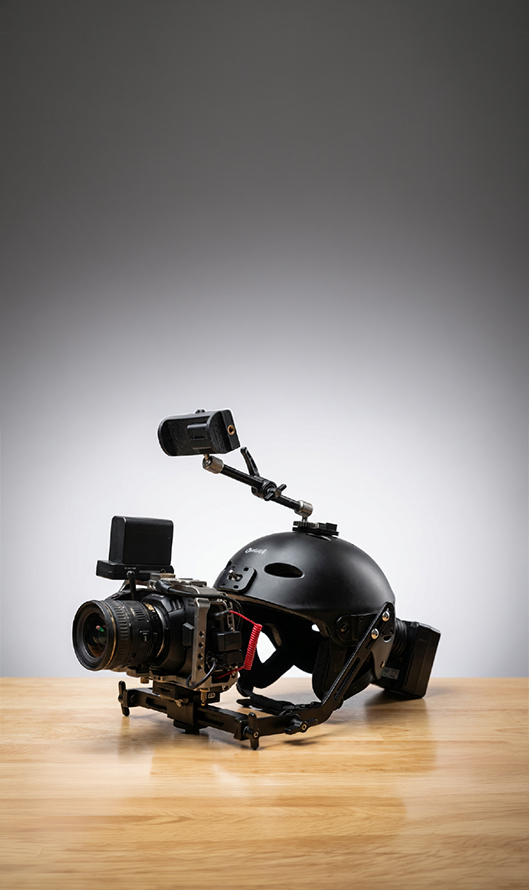 Casque Proaim avec Sony FX30 pour prises de vues en vue subjective (POV) et retour vidéo sans fil