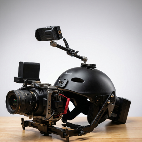 Casque Proaim avec Sony FX30 pour prises de vues en vue subjective (POV) et retour vidéo sans fil