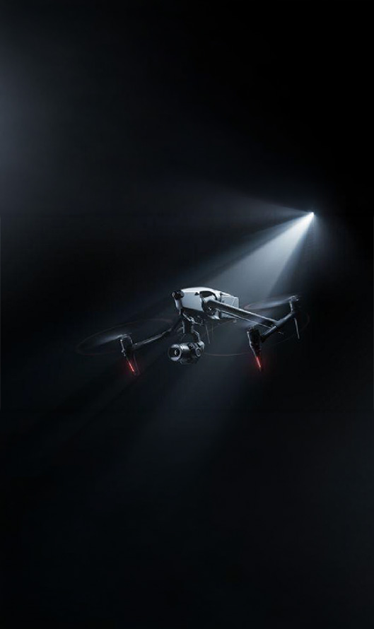 DJI Inspire 3 : Drone cinéma 8K ProRes RAW double commande pilotage/cadrage pour tournage professionnel