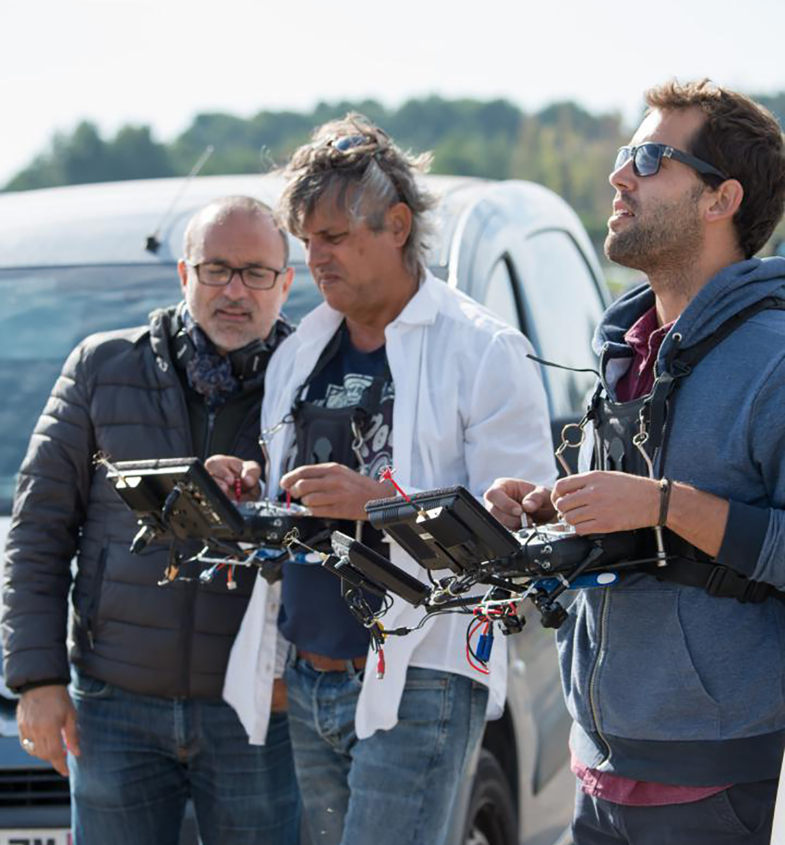 Bruno et Kévin de l'équipe SkyProd N&A Production - Prises de vue et machineries cinéma