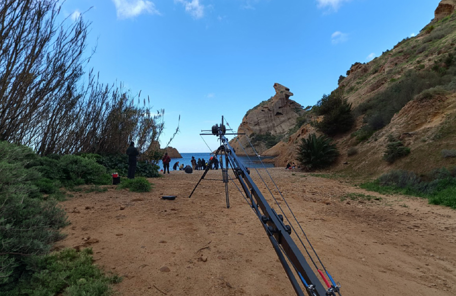 Grande grue de plateau cinéma professionnel convertible : 3m60 à 6m40 pour longs métrages films TV et séries TV